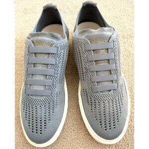 Pedro Miralles Women's Slip-On Platform Sneakers Mesh Suede Blue - US 8.5M